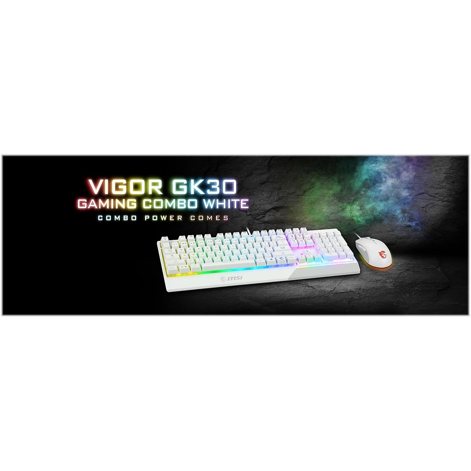 Foto 4 pulgar | Combo De Teclado Y Ratón Para Juegos Msi Vigor Gk30 White - Venta Internacional.