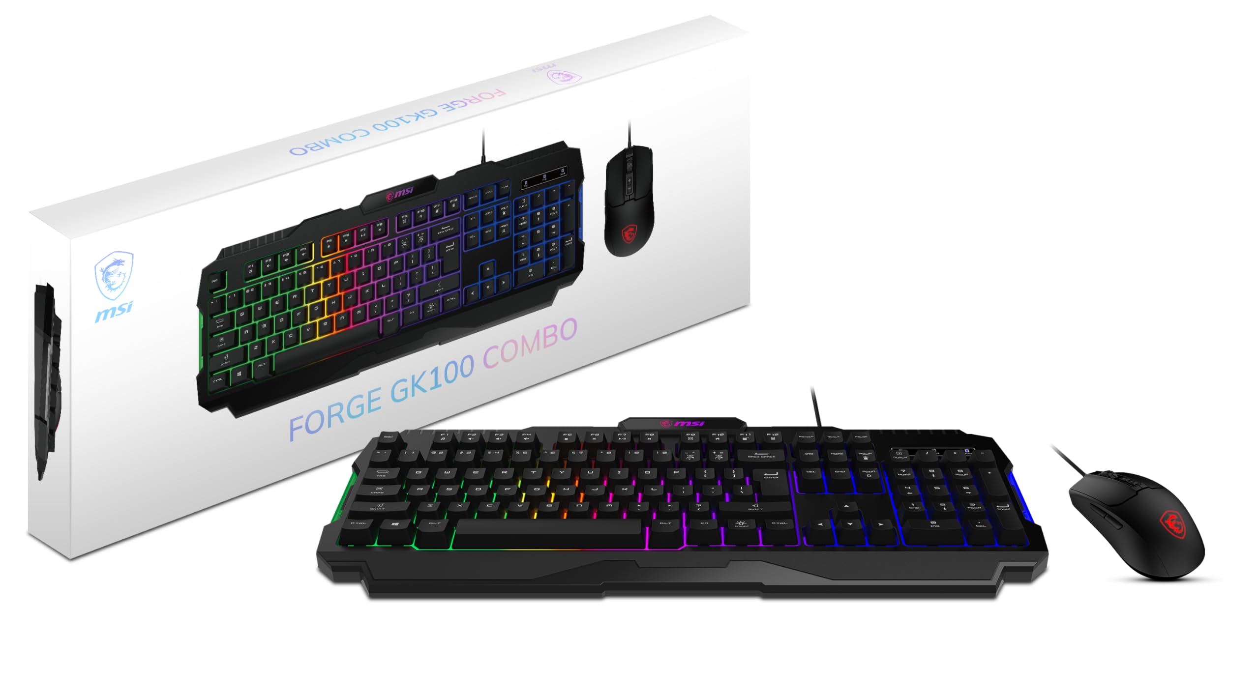 Foto 2 pulgar | Set De Teclado Y Ratón Msi Forge Gk100 Combo Gaming Rgb - Venta Internacional.