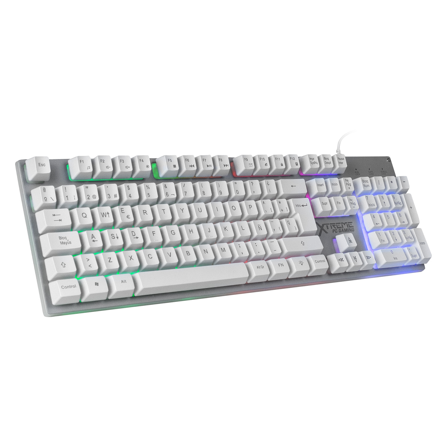 Foto 3 pulgar | Kit Gamer 2 en 1 Xtreme PC Gaming Battle Chief Teclado y Mouse Membrana Español 3600 DPI RGB USB Blanco