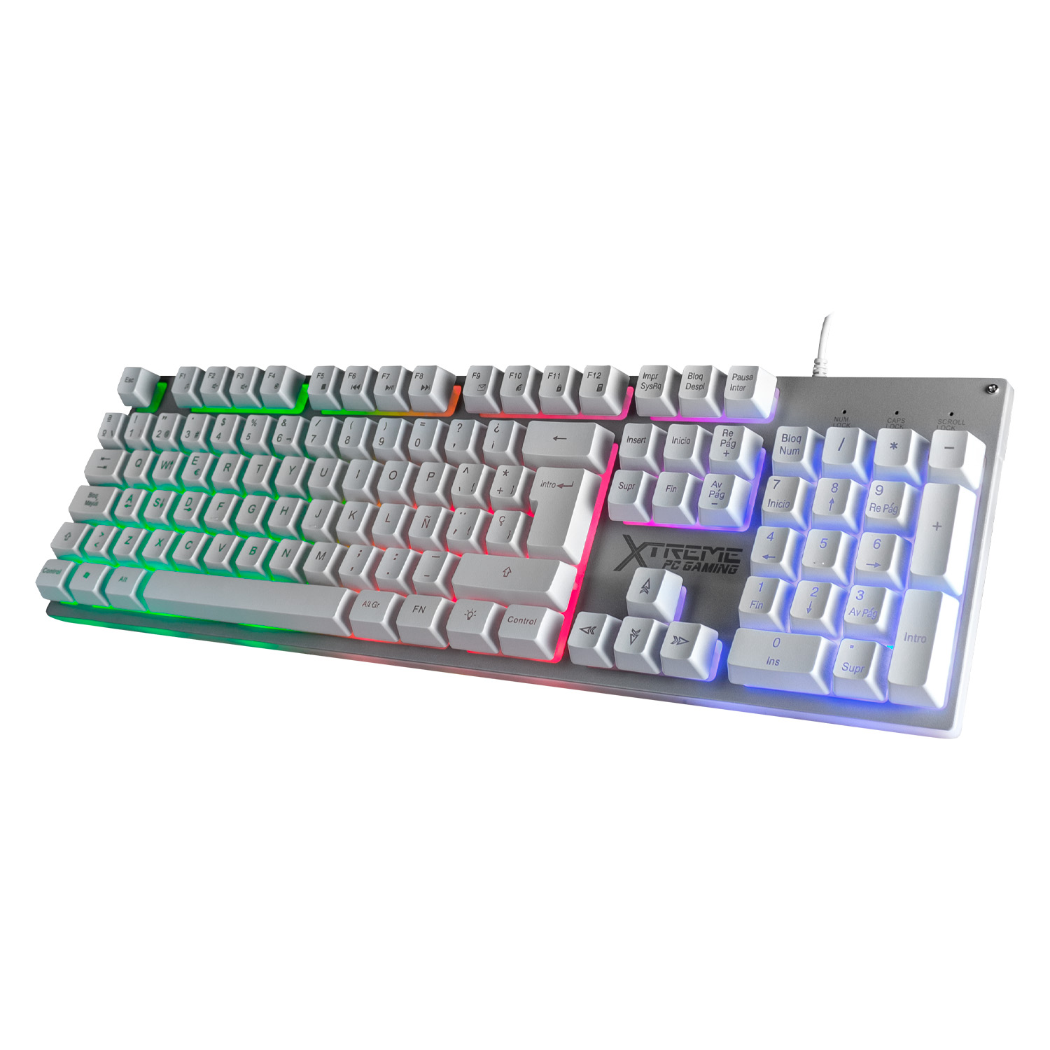 Foto 4 pulgar | Kit Gamer 2 en 1 Xtreme PC Gaming Battle Chief Teclado y Mouse Membrana Español 3600 DPI RGB USB Blanco