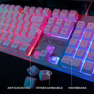 Foto 5 | Kit Gamer 2 en 1 Xtreme PC Gaming Battle Chief Teclado y Mouse Membrana Español 3600 DPI RGB USB Blanco