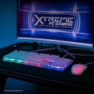 Foto 8 | Kit Gamer 2 en 1 Xtreme PC Gaming Battle Chief Teclado y Mouse Membrana Español 3600 DPI RGB USB Blanco