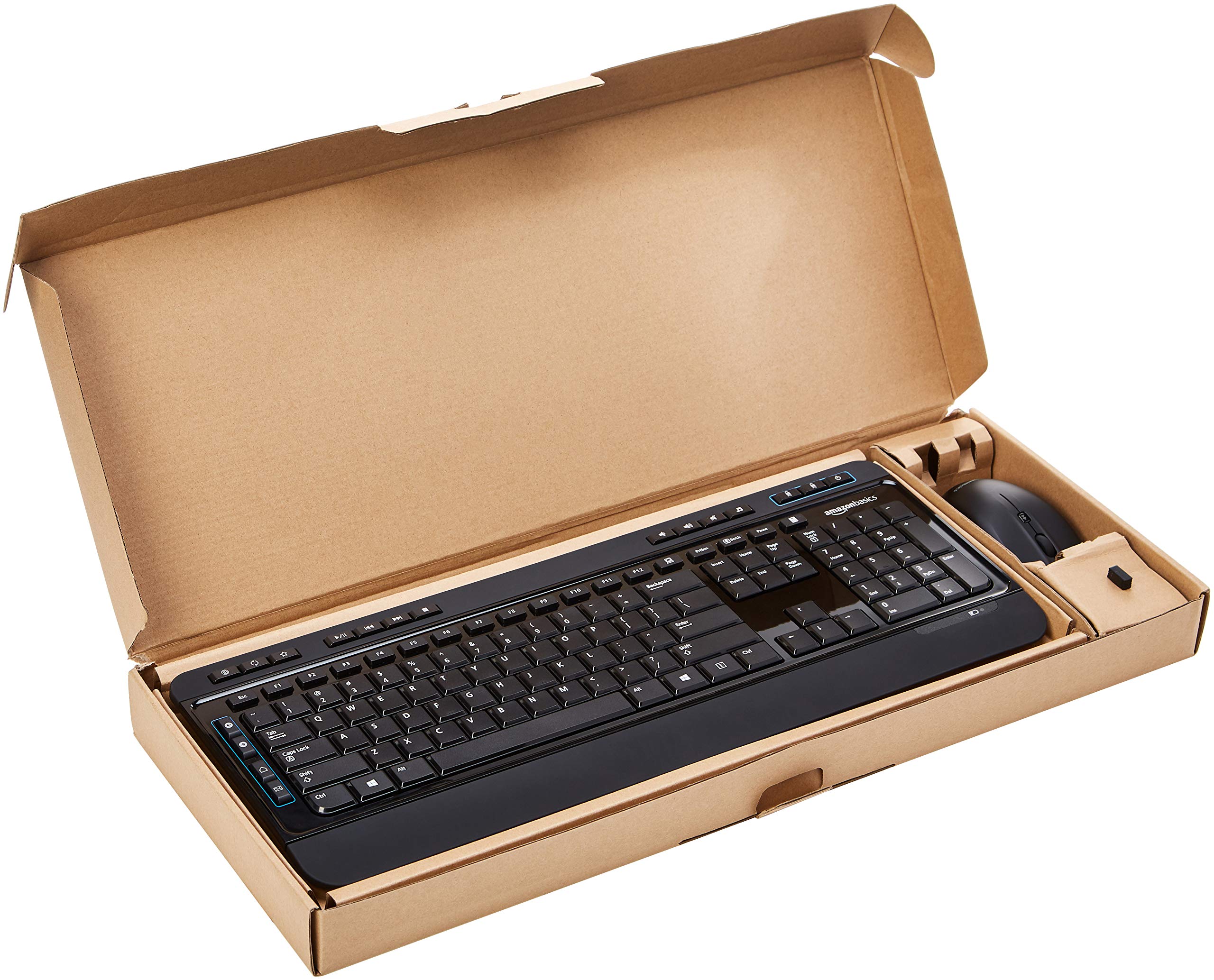 Foto 6 | Combinación De Teclado Y Ratón Inalámbricos Amazon Basics De Tamaño Completo - Venta Internacional.