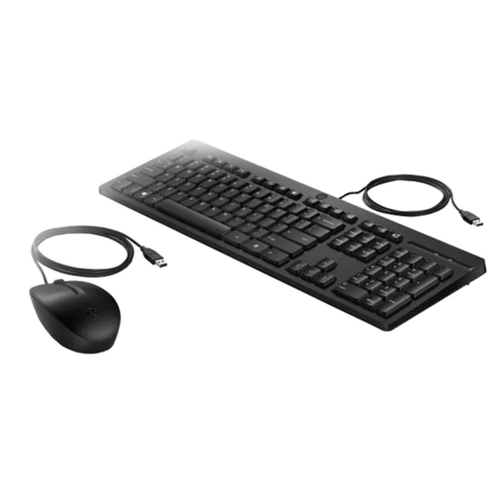 Foto 2 pulgar | Kit De Teclado Y Mouse Hp 225, Alámbrico, Usb-a, Negro