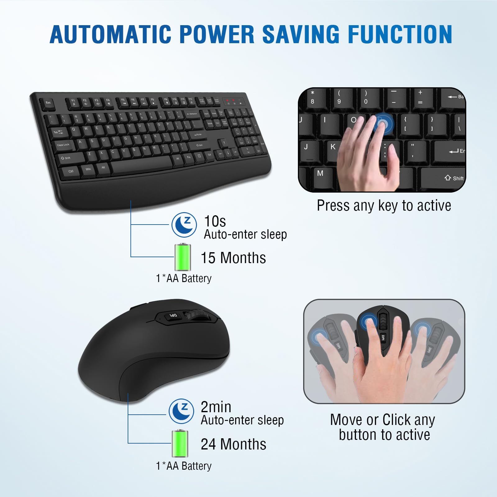 Foto 4 | Combo de Teclado y Ratón Inalámbricos Logitech Quasio Black - Venta Internacional