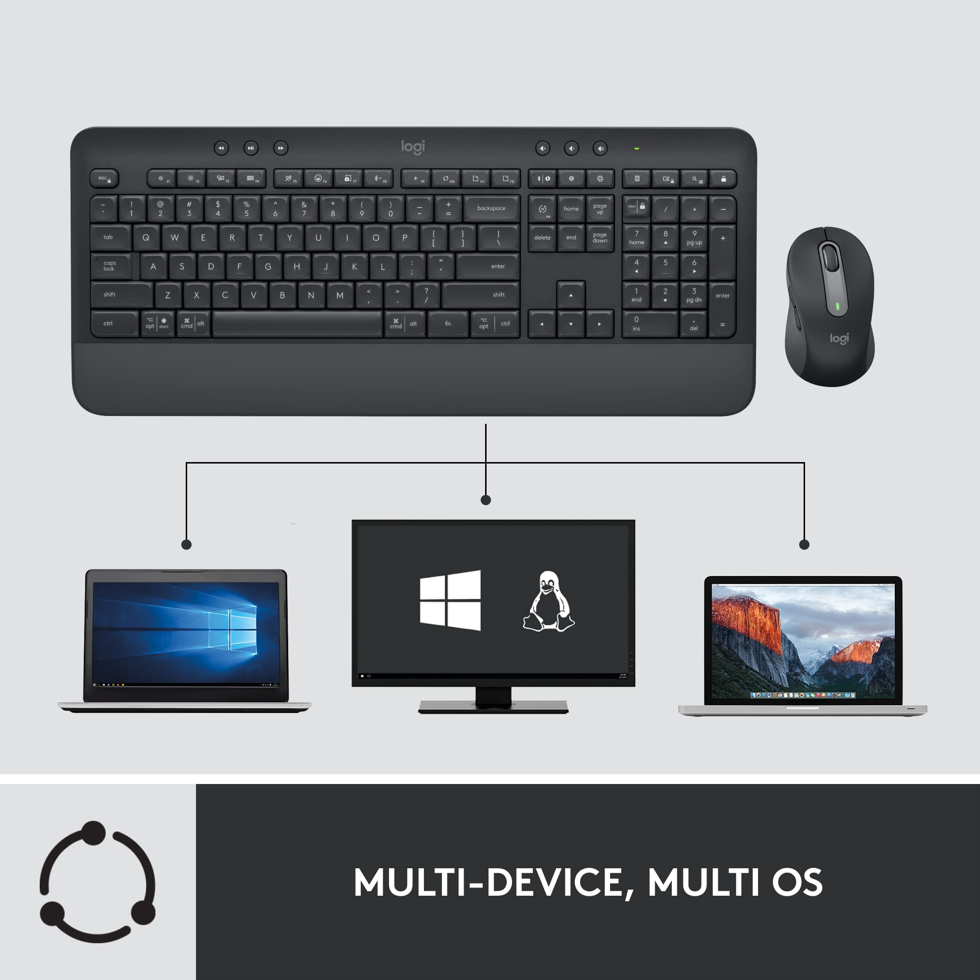 Foto 5 | Combo De Ratón Y Teclado Inalámbricos Logitech Signature Mk650 - Venta Internacional.
