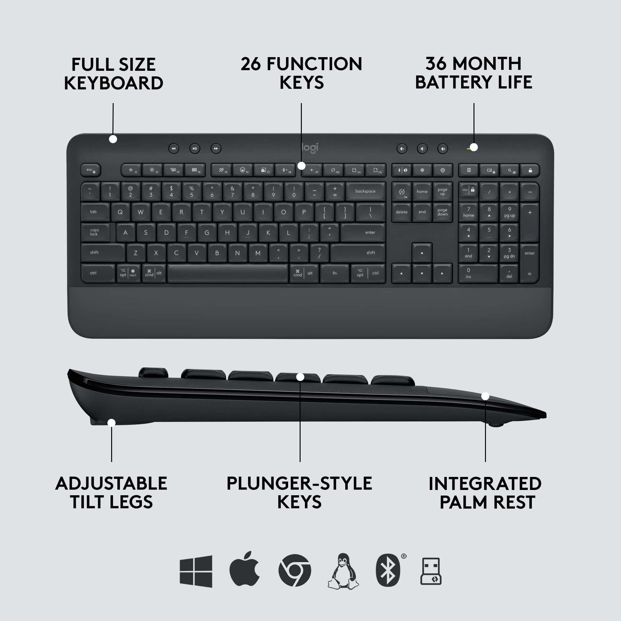 Foto 7 | Combo De Ratón Y Teclado Inalámbricos Logitech Signature Mk650 - Venta Internacional.
