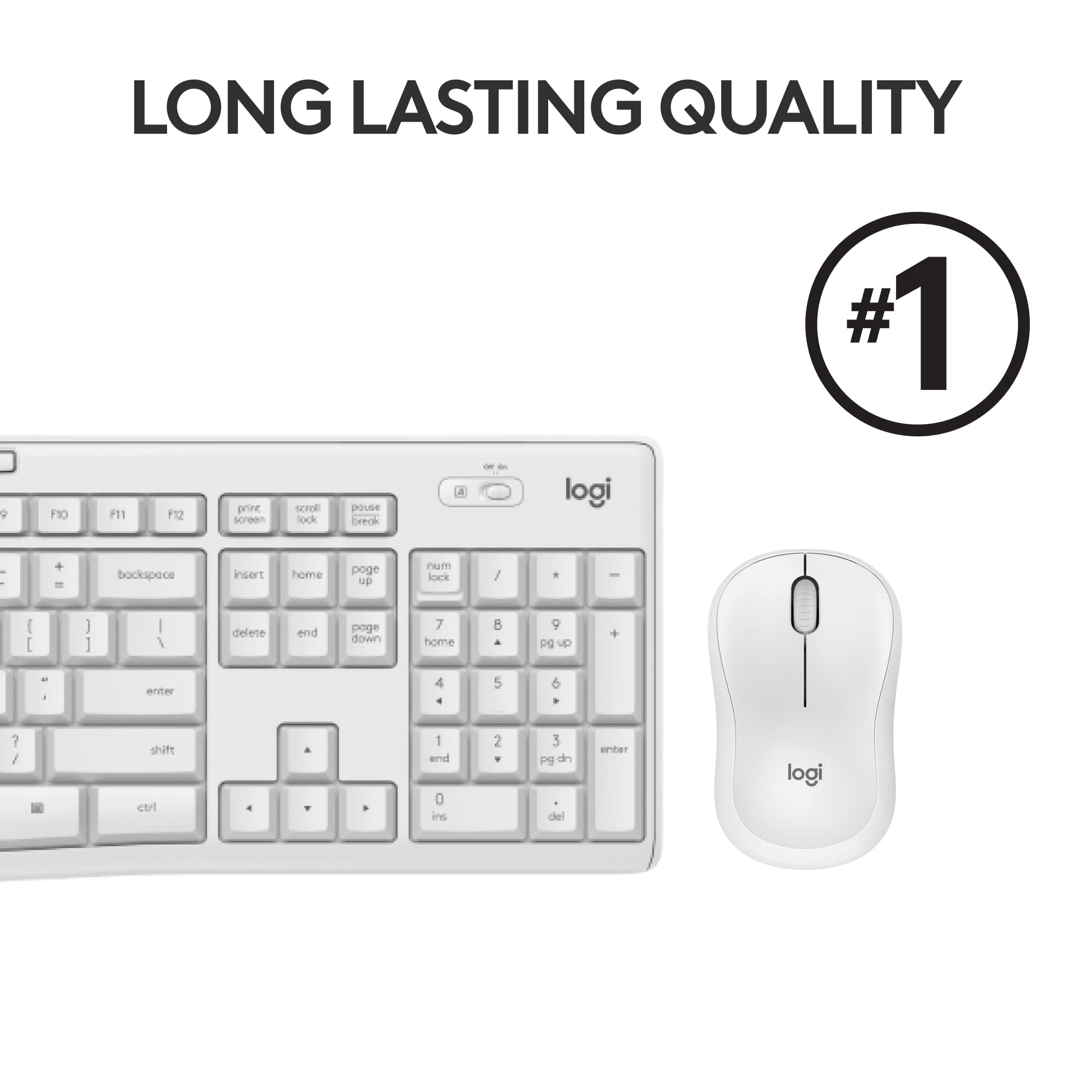 Foto 7 | Combo Inalámbrico De Ratón Y Teclado Logitech Mk295, Color Blanco Roto - Venta Internacional.