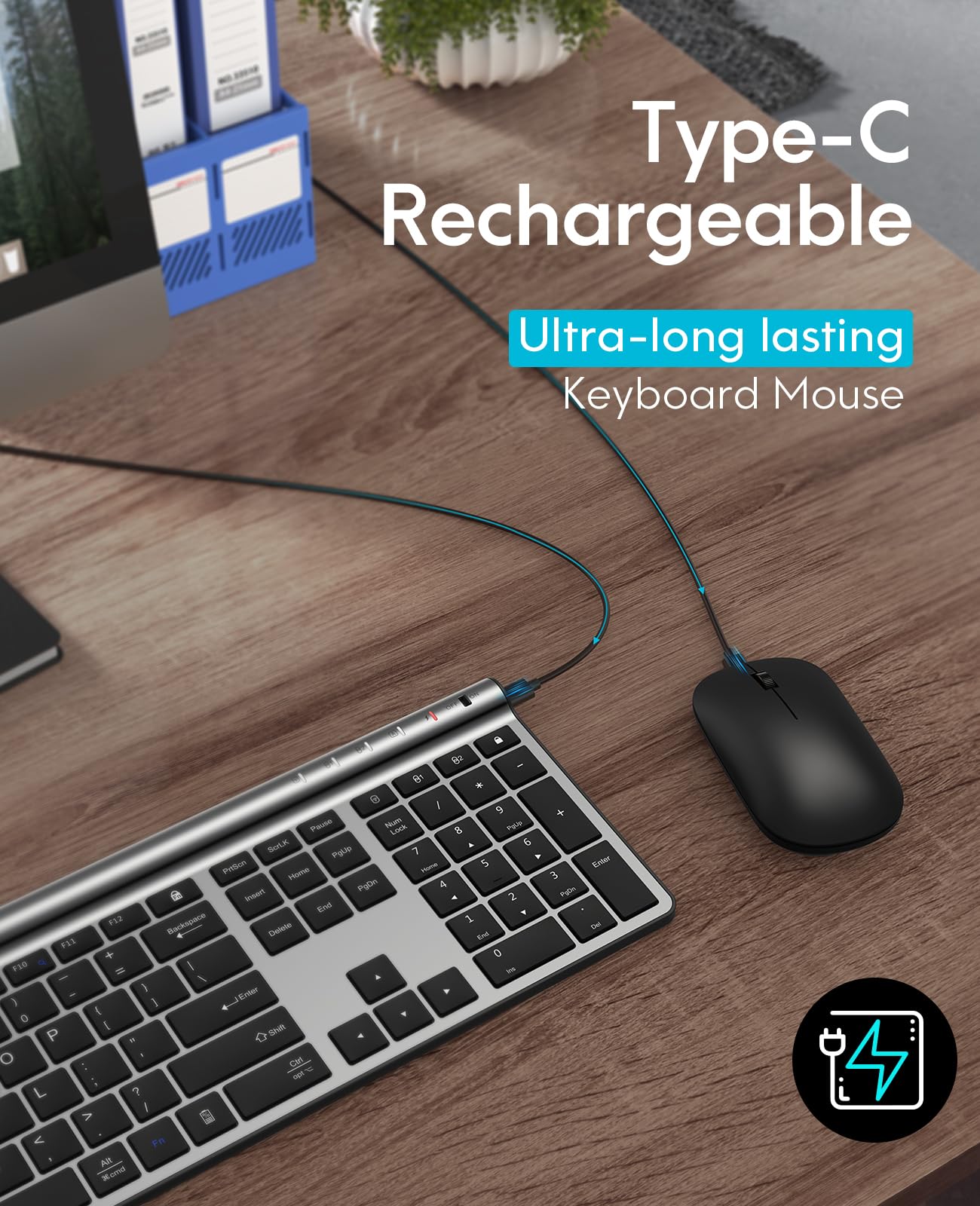 Foto 3 | Combo De Teclado Y Ratón Chesona Bluetooth Recargable - Venta Internacional.