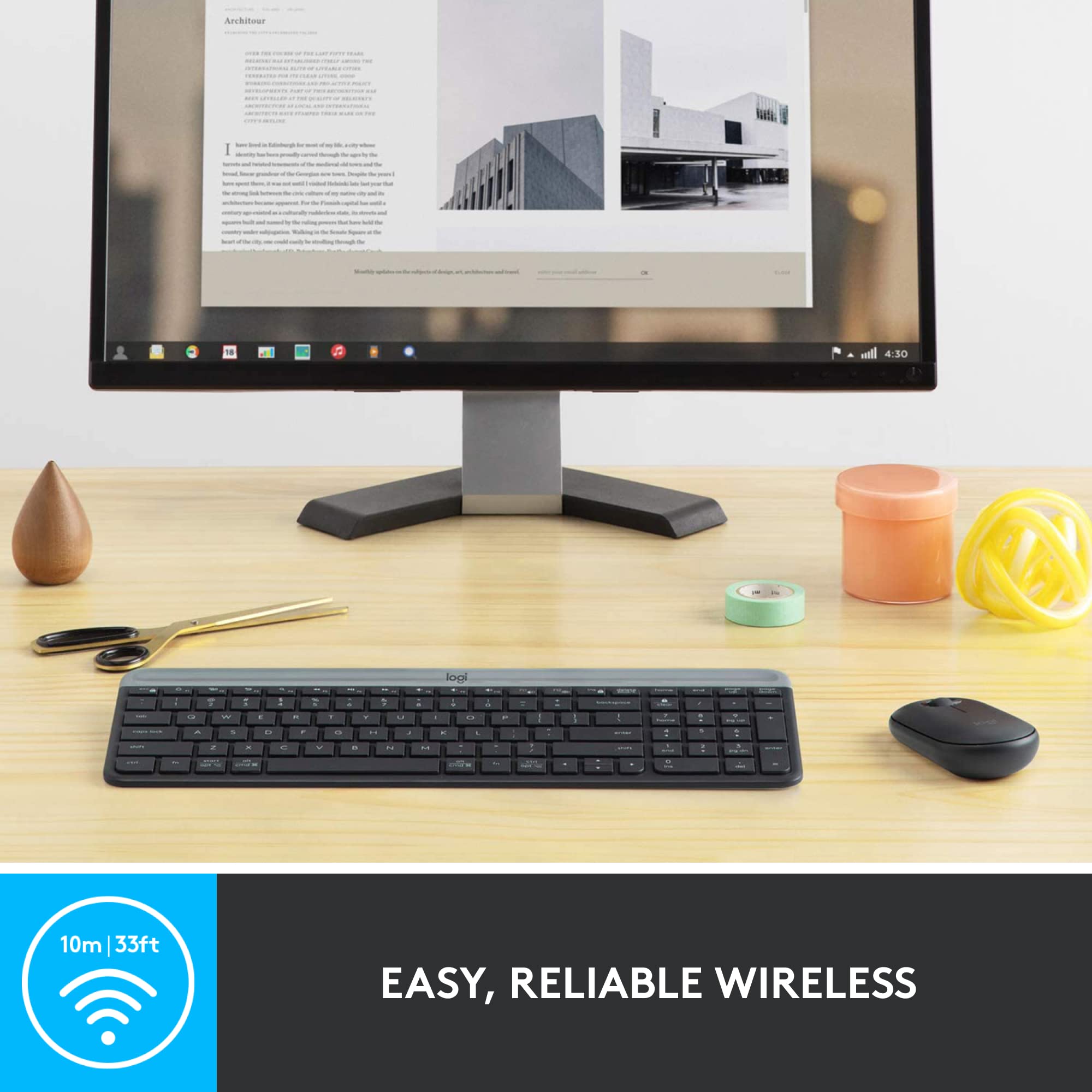Foto 4 | Combo De Teclado Y Ratón Logitech Mk470 Slim Wireless - Venta Internacional.
