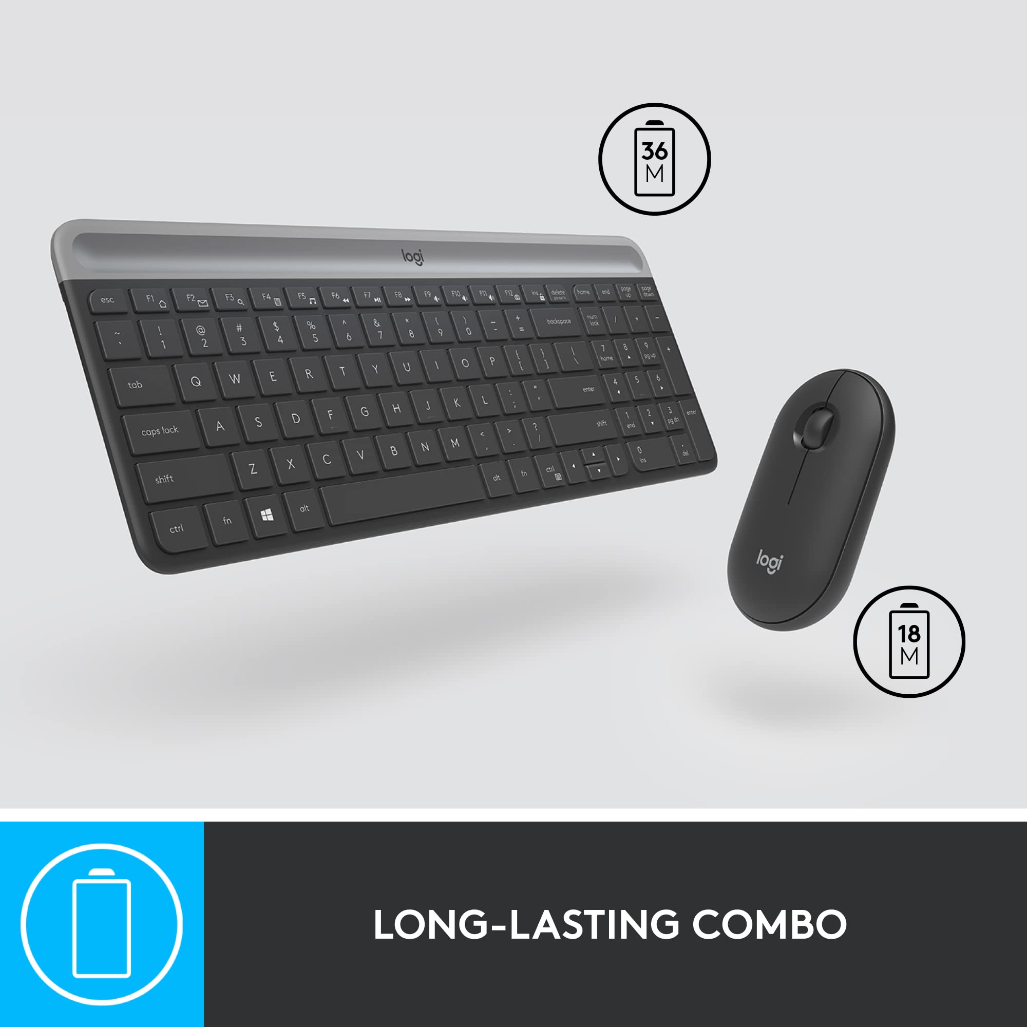 Foto 6 pulgar | Combo De Teclado Y Ratón Logitech Mk470 Slim Wireless - Venta Internacional.