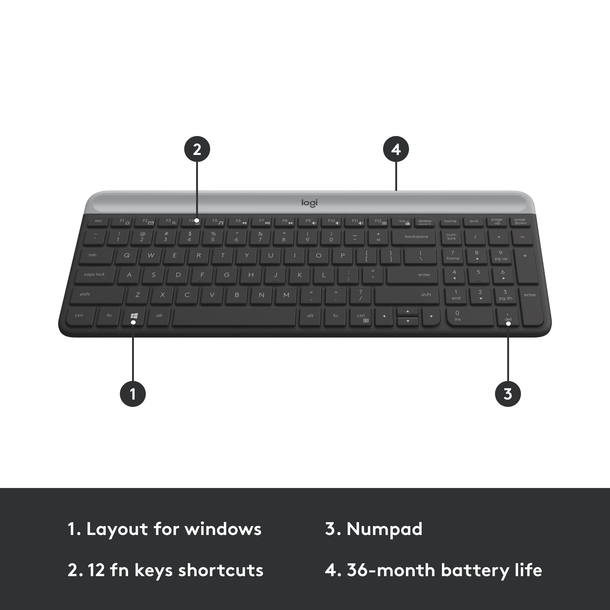 Foto 8 pulgar | Combo De Teclado Y Ratón Logitech Mk470 Slim Wireless - Venta Internacional.