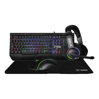 Foto 1 | Kit Gamer 4 En 1 Xtreme Pc Gaming Battle Force Teclado Mouse Audifonos Mousepad Membrana Español Rgb Usb Negro