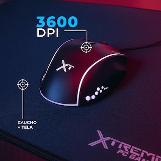 Foto 5 | Kit Gamer 4 En 1 Xtreme Pc Gaming Battle Force Teclado Mouse Audifonos Mousepad Membrana Español Rgb Usb Negro