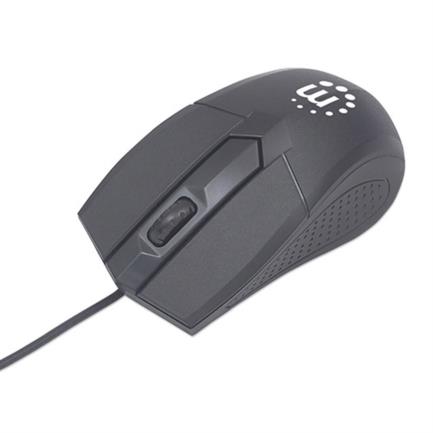 Foto 3 pulgar | Kit Teclado Y Mouse Manhattan Óptico Cableado 1000 Ppp Color Negro