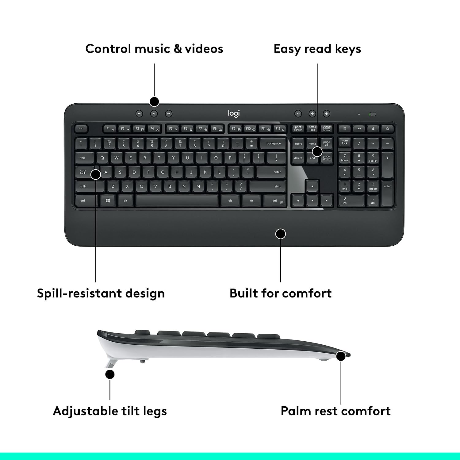 Foto 6 | Combo De Teclado Y Ratón Inalámbrico Logitech Mk540 - Venta Internacional.