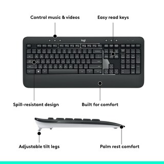 Foto 6 | Combo De Teclado Y Ratón Inalámbrico Logitech Mk540 - Venta Internacional.