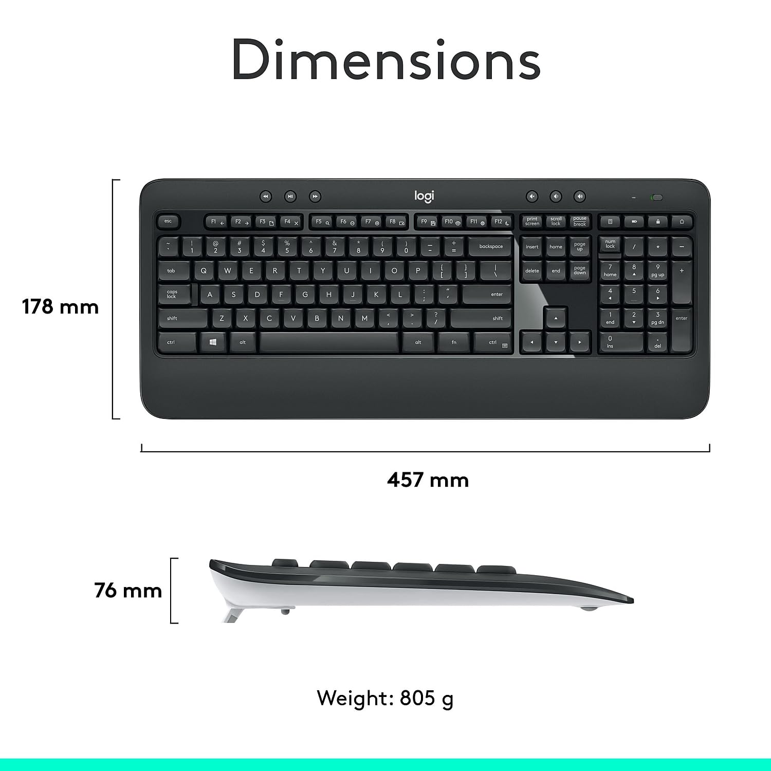 Foto 7 | Combo De Teclado Y Ratón Inalámbrico Logitech Mk540 - Venta Internacional.