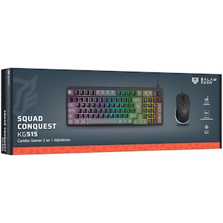 Foto 5 | Kit Teclado Y Mouse Gamer Balam Rush Squad Conquest Kg515 Usb Tamaño 85% 7200dpi Rgb Negro