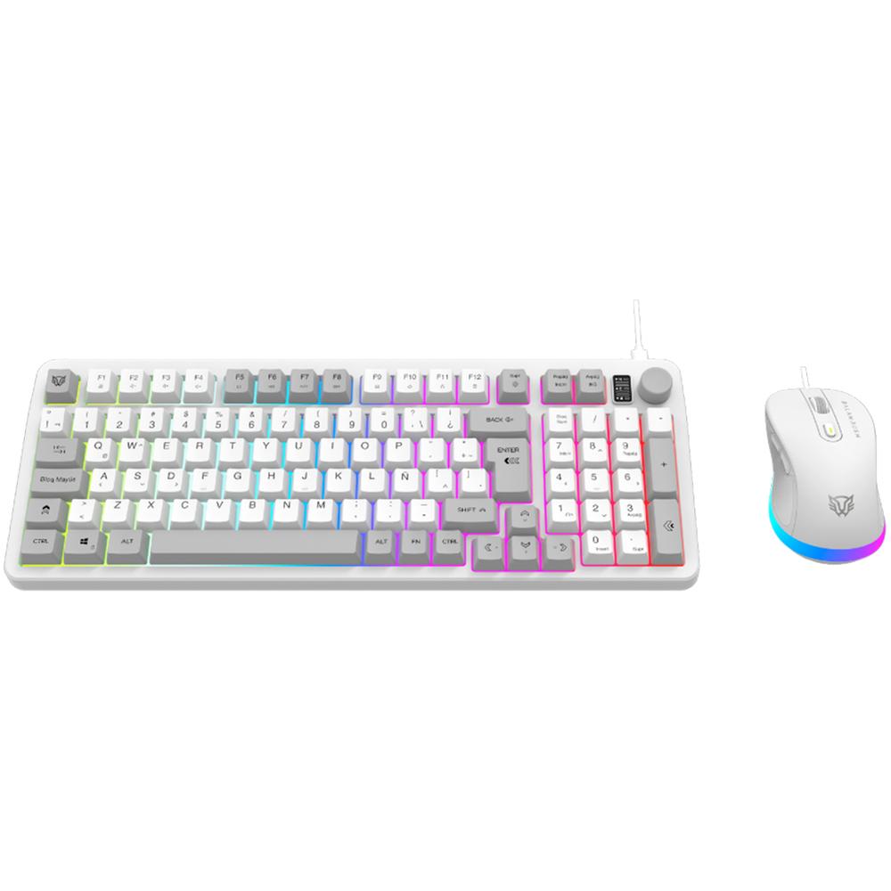 Foto 5 pulgar | Kit Teclado Y Mouse Gamer Balam Rush Squad Conquest Kg515 Usb Tamaño 80% 7200dpi Rgb Blanco