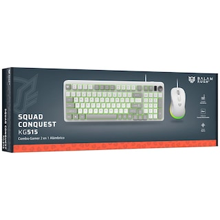 Foto 5 | Kit Teclado Y Mouse Gamer Balam Rush Squad Conquest Kg515 Usb Tamaño 80% 7200dpi Rgb Blanco