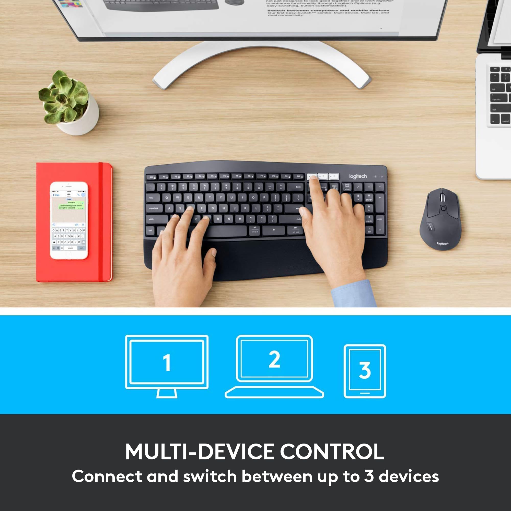Foto 2 | Combinación De Teclado Y Ratón Inalámbricos Logitech Mk850 Performance - Venta Internacional.