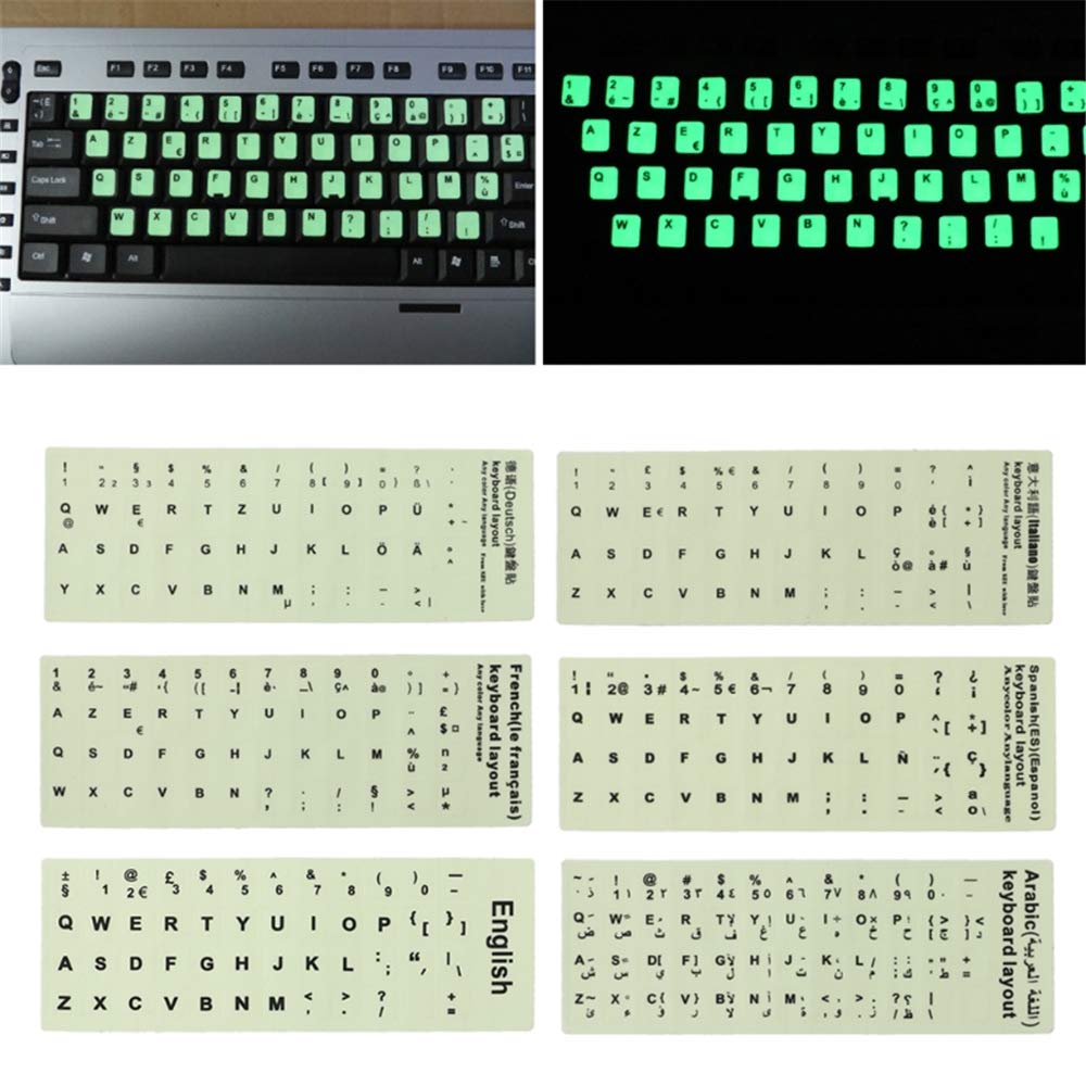Foto 3 pulgar | Adhesivos De Teclado N+b Luminosos Árabe Ruso Inglés Francés - Venta Internacional.