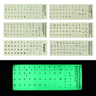 Foto 5 | Adhesivos De Teclado N+b Luminosos Árabe Ruso Inglés Francés - Venta Internacional.