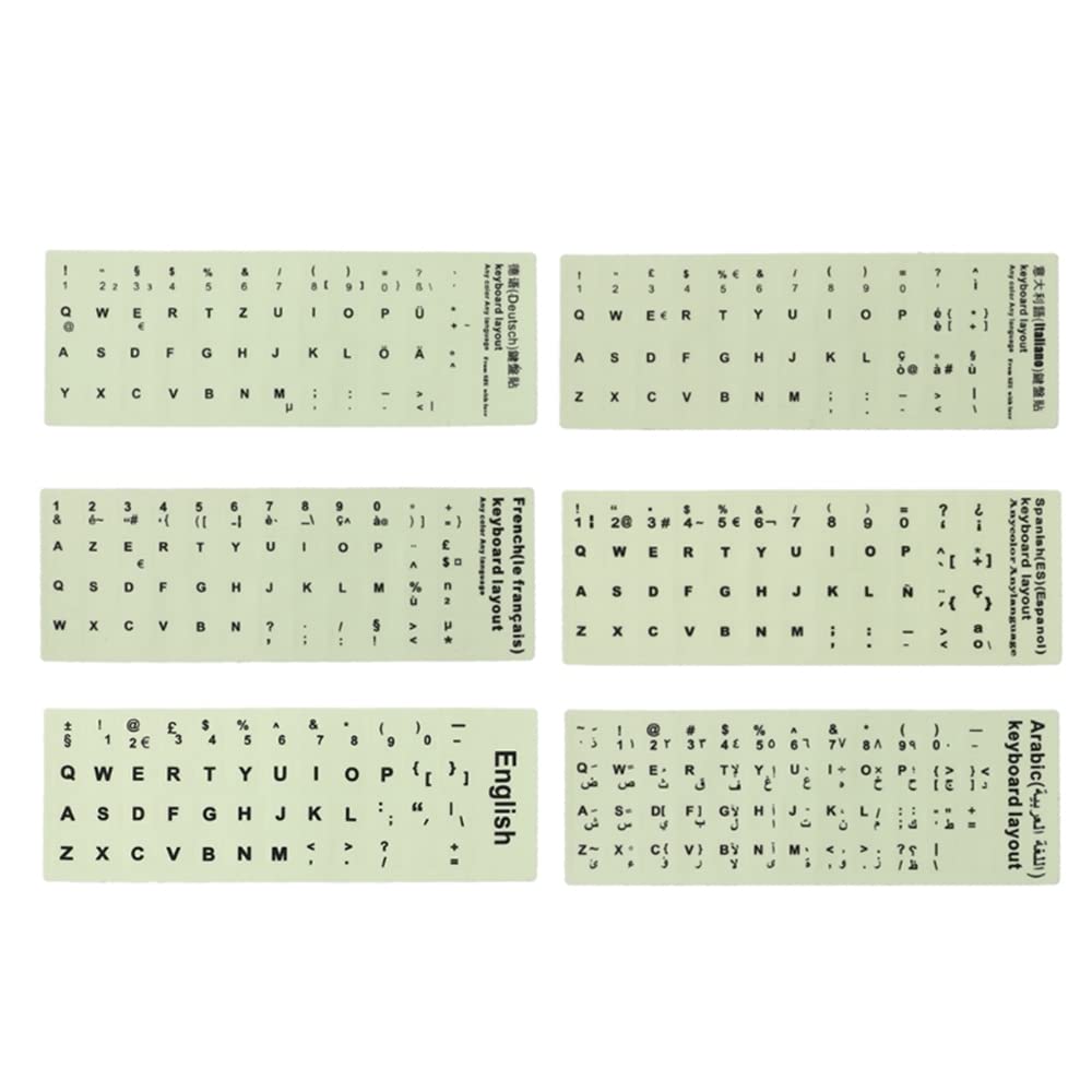 Foto 7 | Adhesivos De Teclado N+b Luminosos Árabe Ruso Inglés Francés - Venta Internacional.