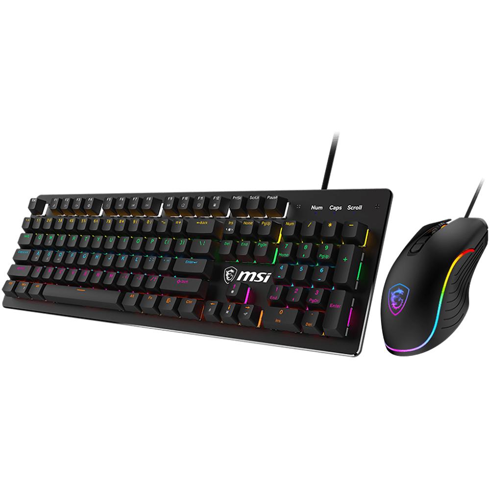 Foto 4 pulgar | Kit Teclado Y Mouse Gamer Msi Forge Gk300 Combo Switch Blue Usb 2.0 Tamaño 100% 7200dpi Rgb Negro