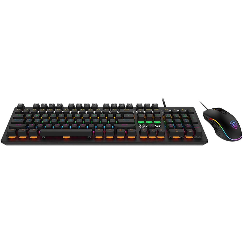 Foto 5 pulgar | Kit Teclado Y Mouse Gamer Msi Forge Gk300 Combo Switch Blue Usb 2.0 Tamaño 100% 7200dpi Rgb Negro