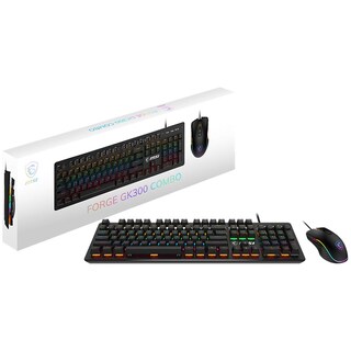 Foto 5 | Kit Teclado Y Mouse Gamer Msi Forge Gk300 Combo Switch Blue Usb 2.0 Tamaño 100% 7200dpi Rgb Negro