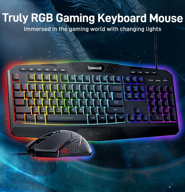 Foto 2 | Teclado Y Ratón Para Juegos Redragon S101 Con Retroiluminación Rgb - Venta Internacional.