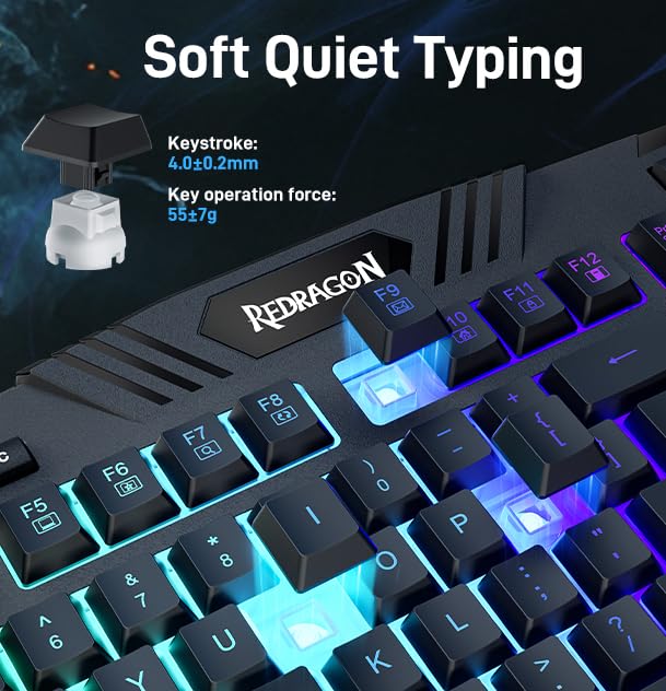 Foto 7 | Teclado Y Ratón Para Juegos Redragon S101 Con Retroiluminación Rgb - Venta Internacional.