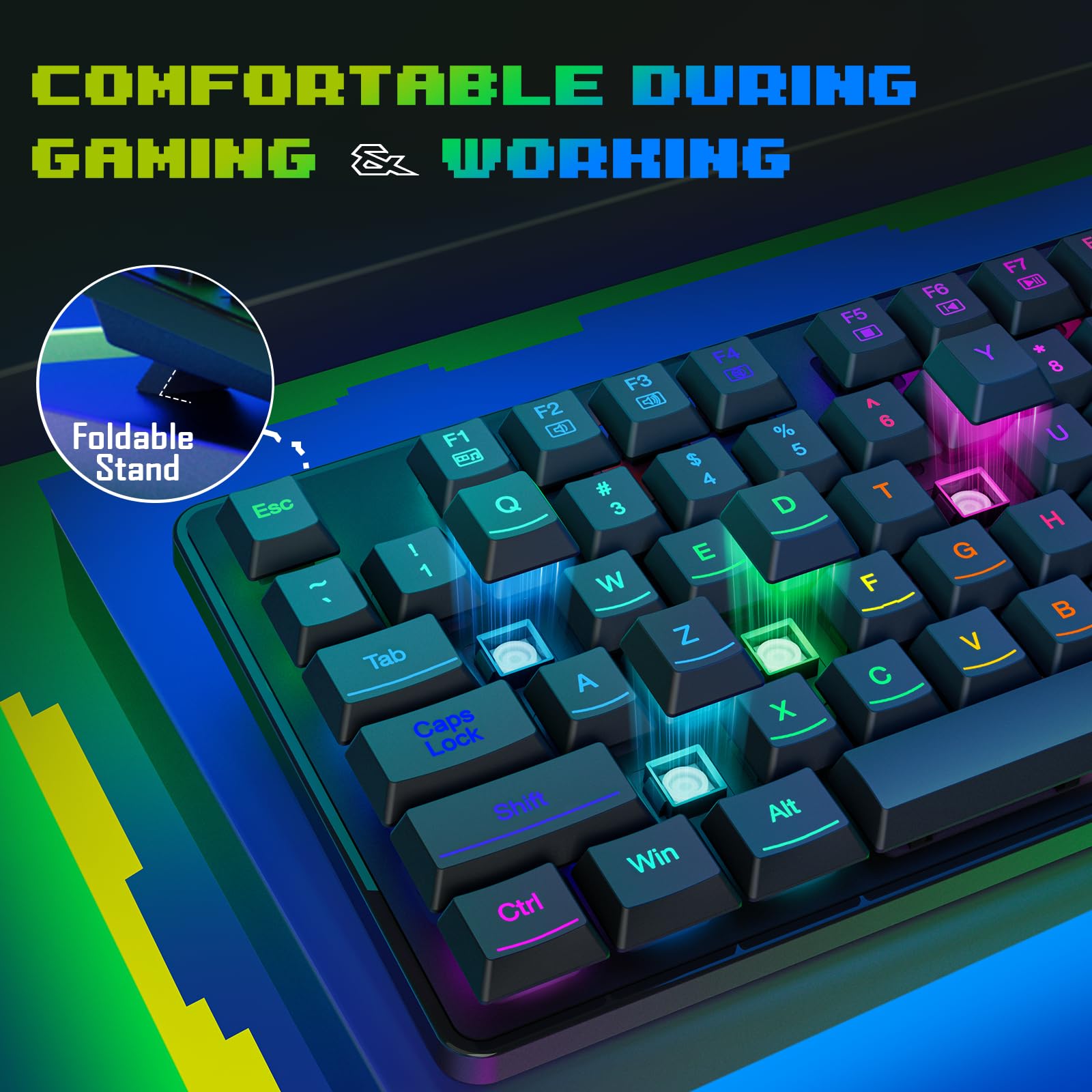 Foto 6 pulgar | Combo De Teclado Y Ratón Para Juegos Redragon S107 Rgb 3200 Dpi - Venta Internacional.