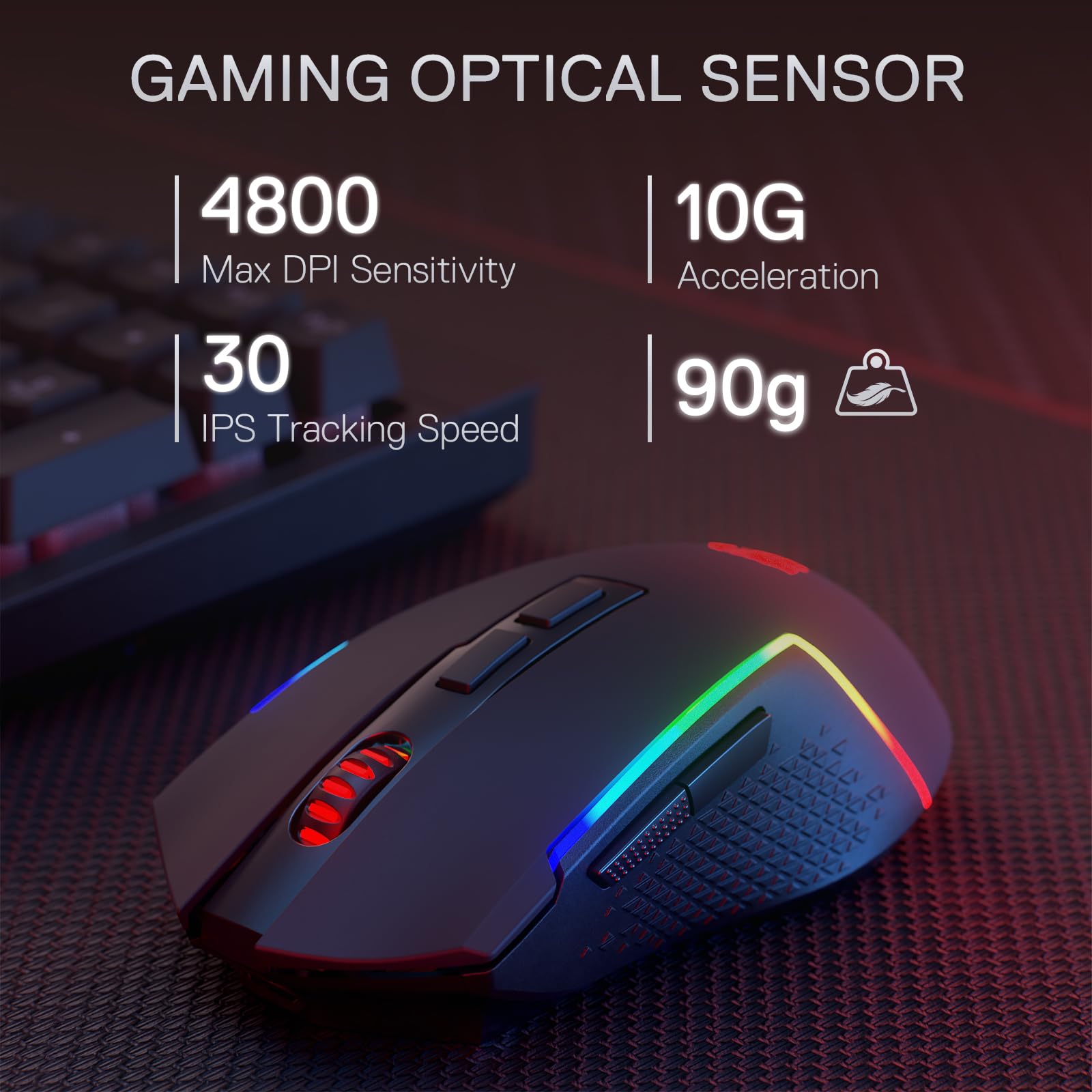 Foto 6 pulgar | Combo Inalámbrico De Teclado Y Ratón Para Juegos Redragon S142 - Venta Internacional.