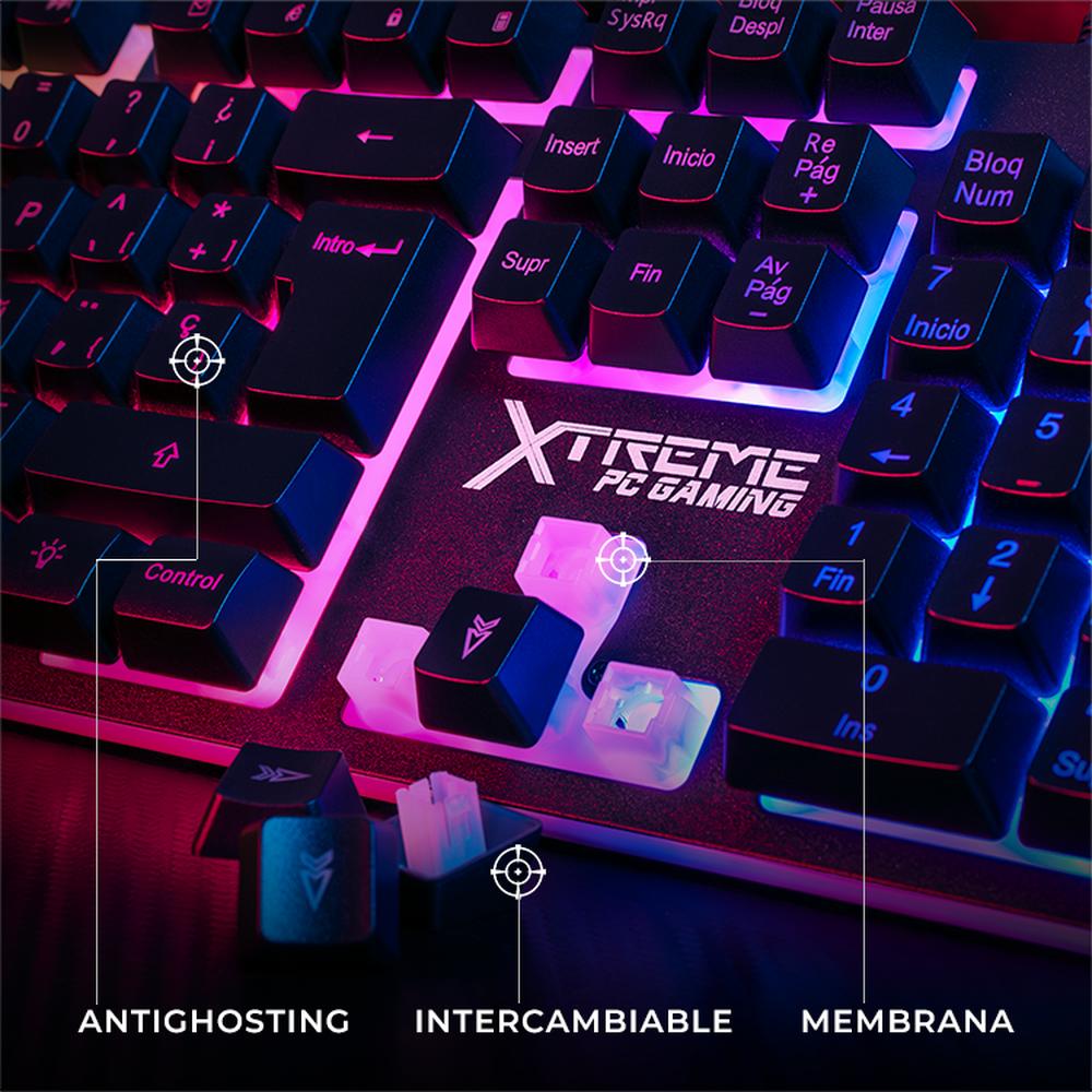 Foto 4 pulgar | Kit Teclado y Mouse Gamer Xtreme Pc Gaming Battle Chief 3600 Dpi Rgb Usb Negro