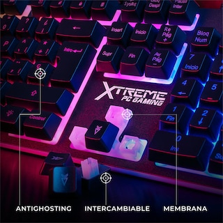 Foto 3 | Kit Teclado y Mouse Gamer Xtreme Pc Gaming Battle Chief 3600 Dpi Rgb Usb Negro