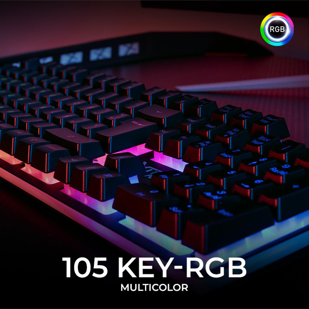 Foto 5 | Kit Teclado y Mouse Gamer Xtreme Pc Gaming Battle Chief 3600 Dpi Rgb Usb Negro