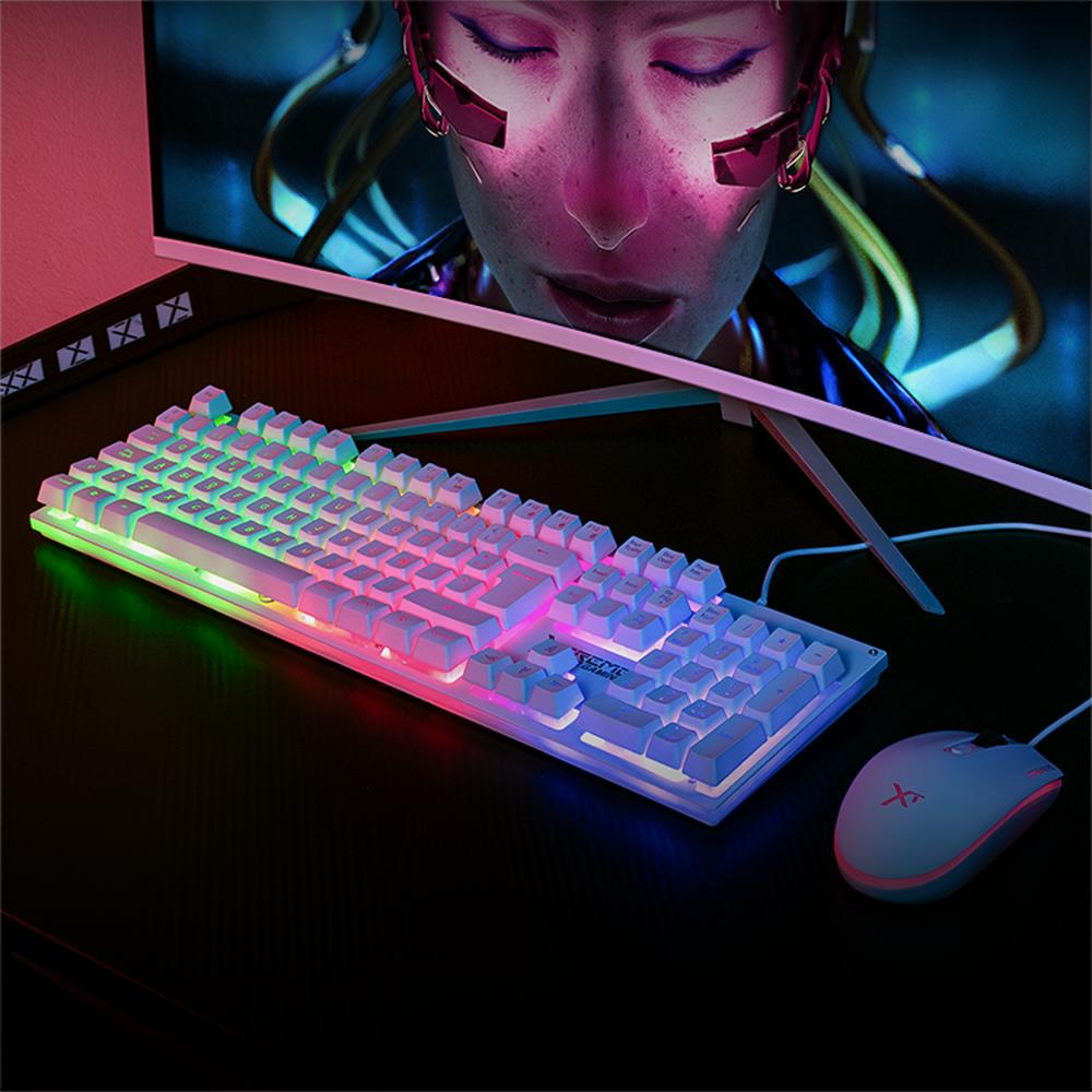 Foto 7 pulgar | Kit Teclado y Mouse Xtreme Pc Gaming Battle Chief Membrana Español 3600 Dpi Rgb Usb Blanco