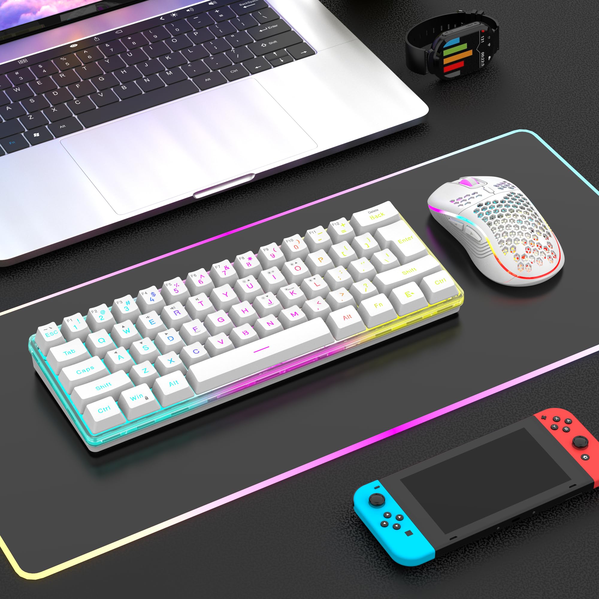 Foto 8 pulgar | Combinación De Teclado Y Ratón Inalámbricos Para Juegos Redthunder 60% - Venta Internacional.
