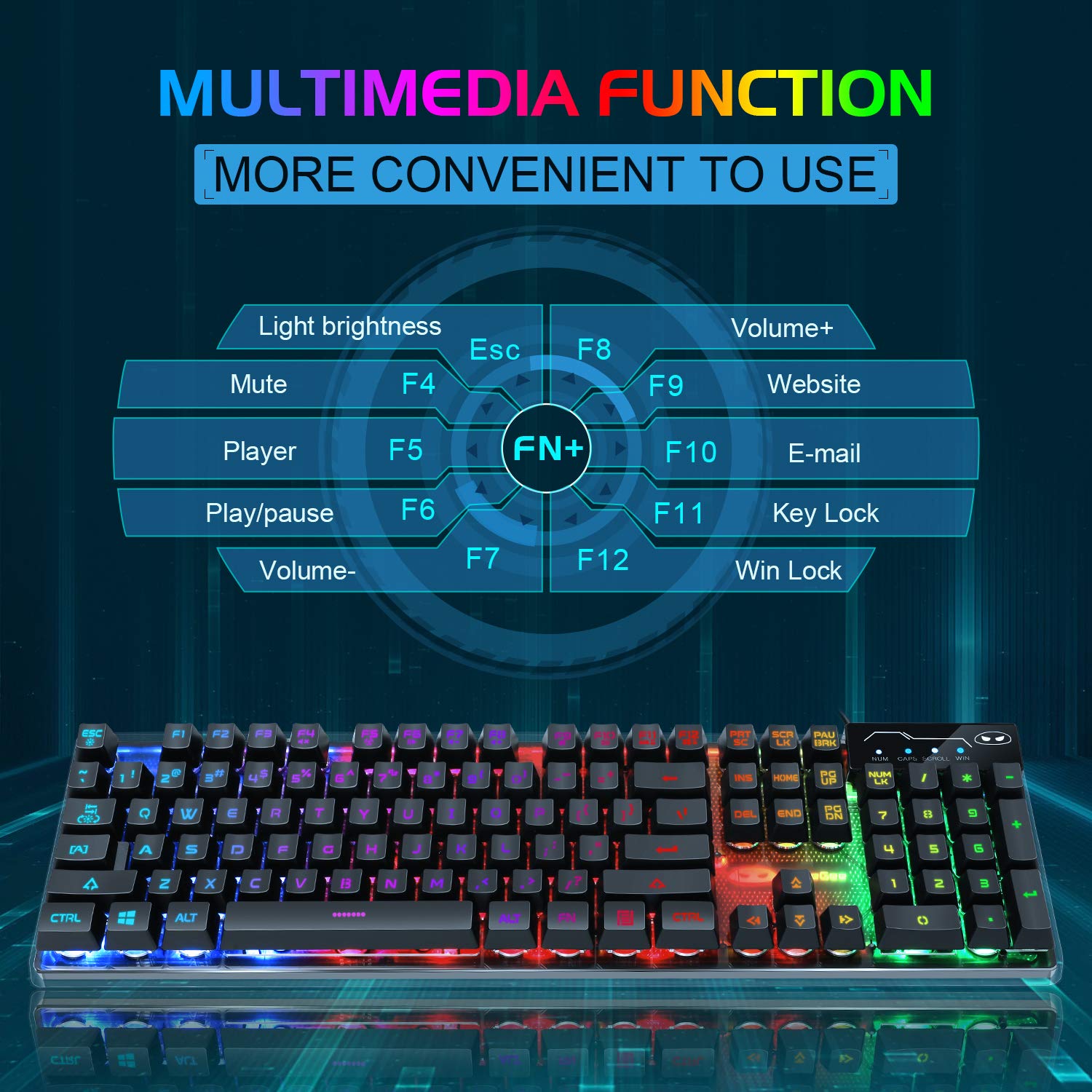 Foto 4 | Combinación De Teclado Y Ratón Para Juegos Magegee K1 Rgb Con Retroiluminación Led - Venta Internacional.