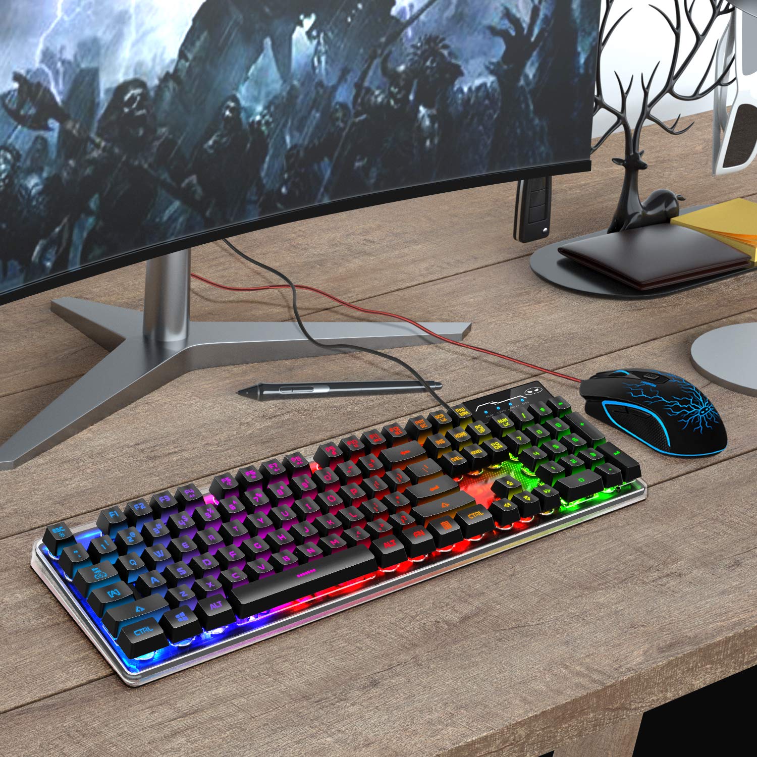 Foto 7 | Combinación De Teclado Y Ratón Para Juegos Magegee K1 Rgb Con Retroiluminación Led - Venta Internacional.