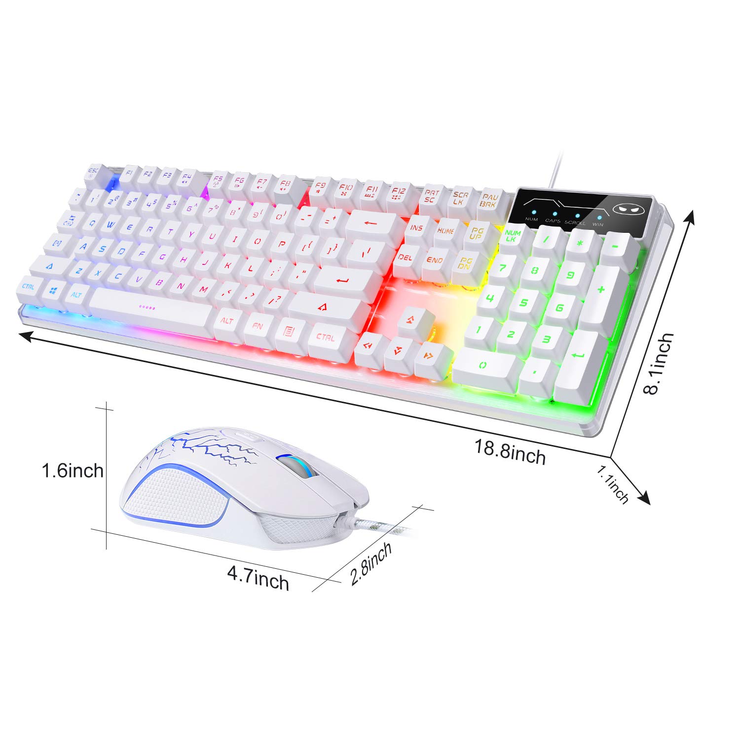 Foto 3 | Combinación De Teclado Y Ratón Para Juegos Magegee K1 Rgb Con Retroiluminación Led - Venta Internacional.