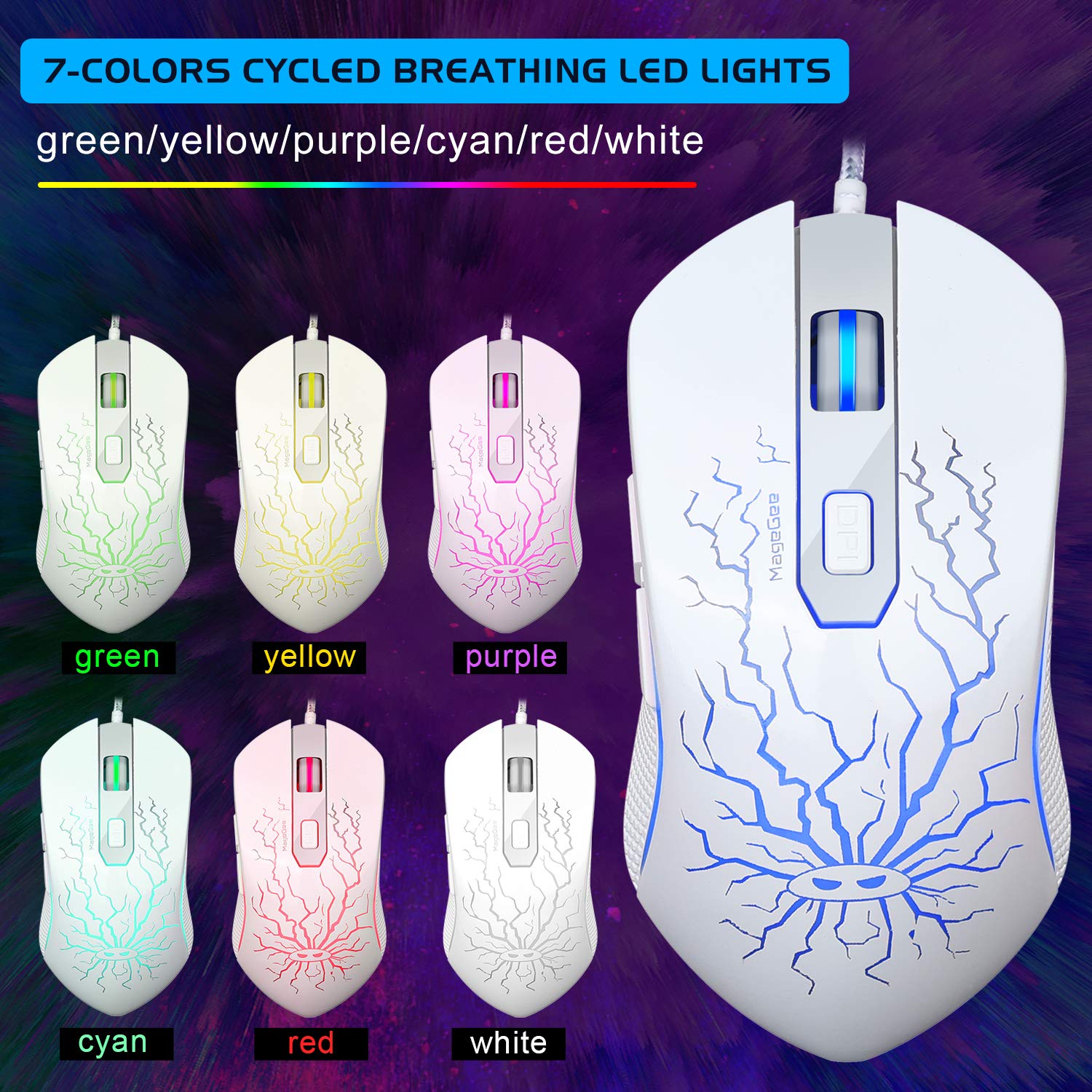 Foto 7 pulgar | Combinación De Teclado Y Ratón Para Juegos Magegee K1 Rgb Con Retroiluminación Led - Venta Internacional.