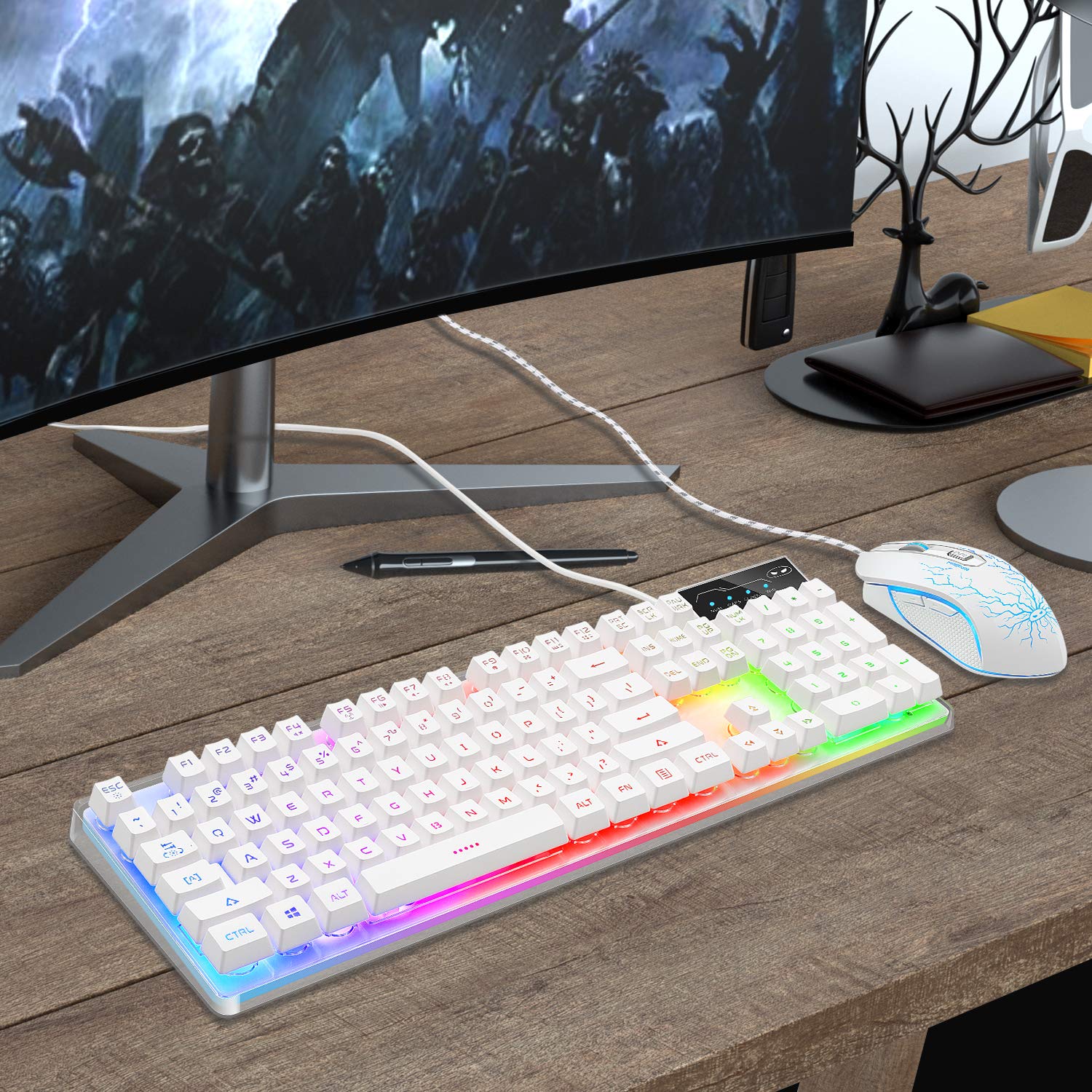 Foto 7 | Combinación De Teclado Y Ratón Para Juegos Magegee K1 Rgb Con Retroiluminación Led - Venta Internacional.