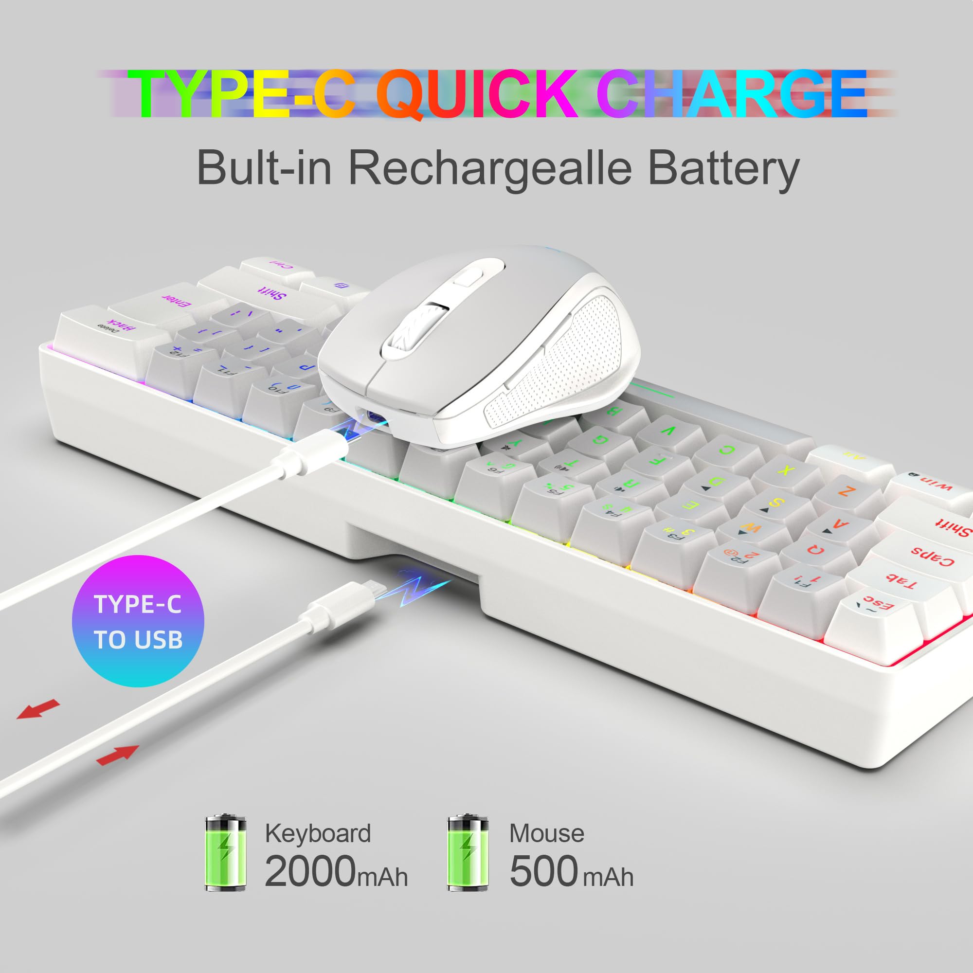 Foto 5 pulgar | Combo Inalámbrico De Teclado Y Ratón Para Juegos Snpurdiri 2.4g - Venta Internacional.