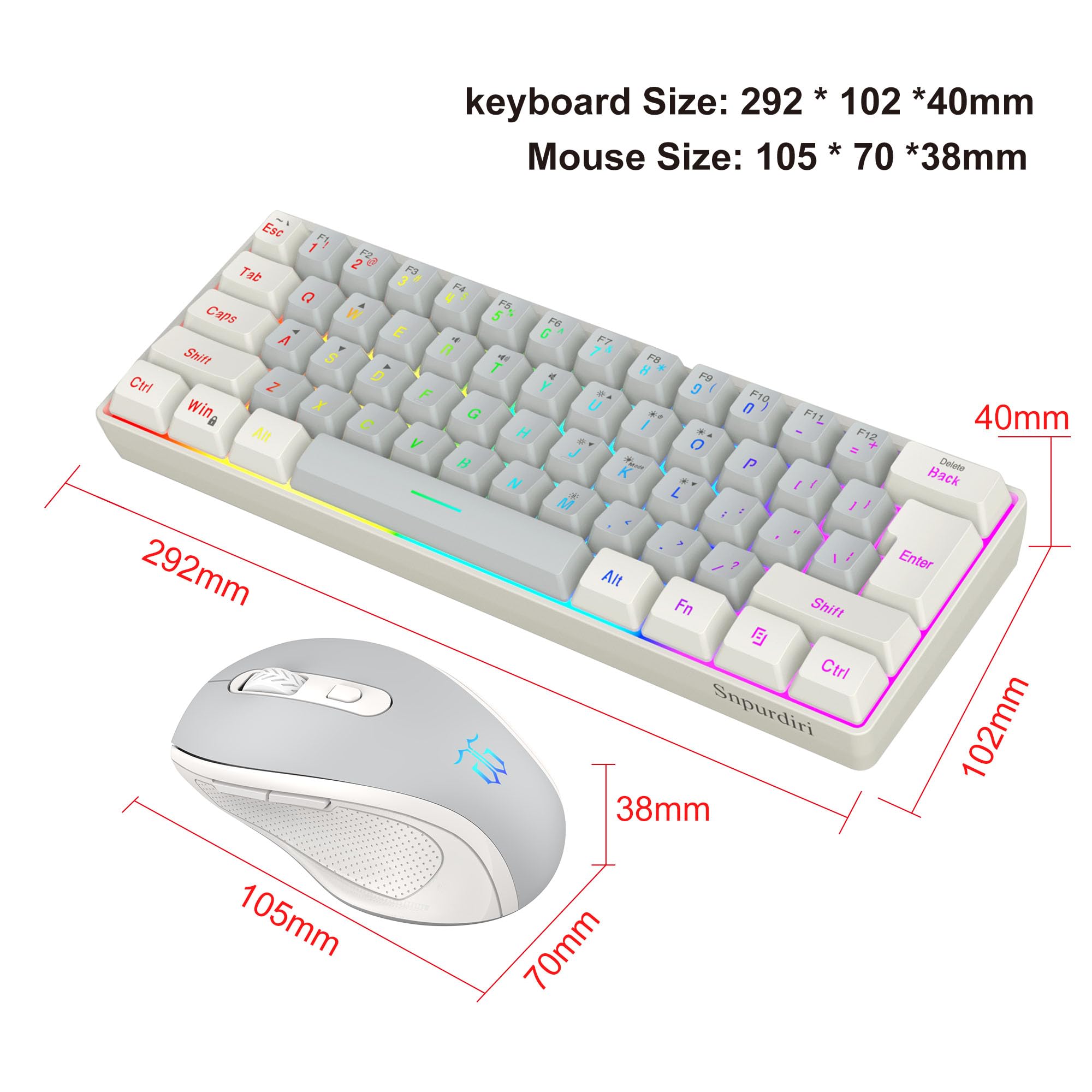 Foto 7 pulgar | Combo Inalámbrico De Teclado Y Ratón Para Juegos Snpurdiri 2.4g - Venta Internacional.