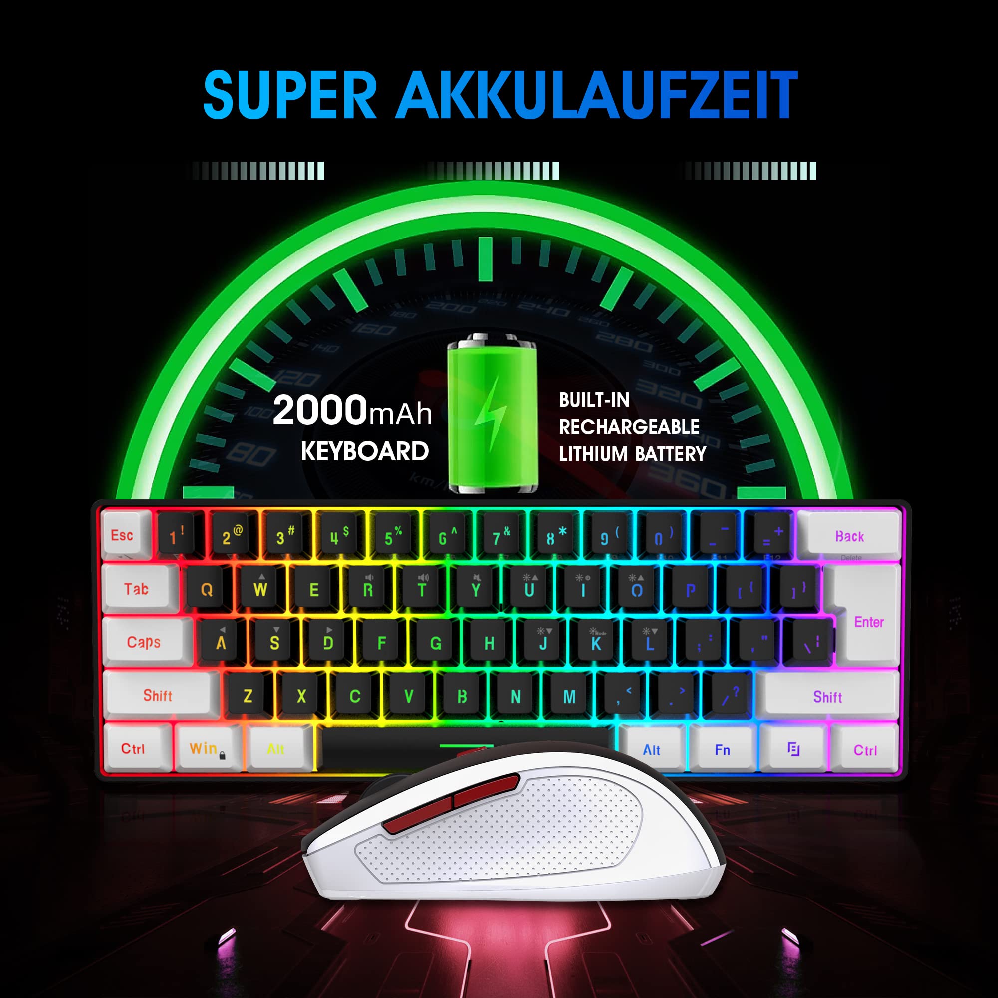 Foto 4 pulgar | Combo Inalámbrico De Teclado Y Ratón Para Juegos Snpurdiri 2.4g - Venta Internacional.