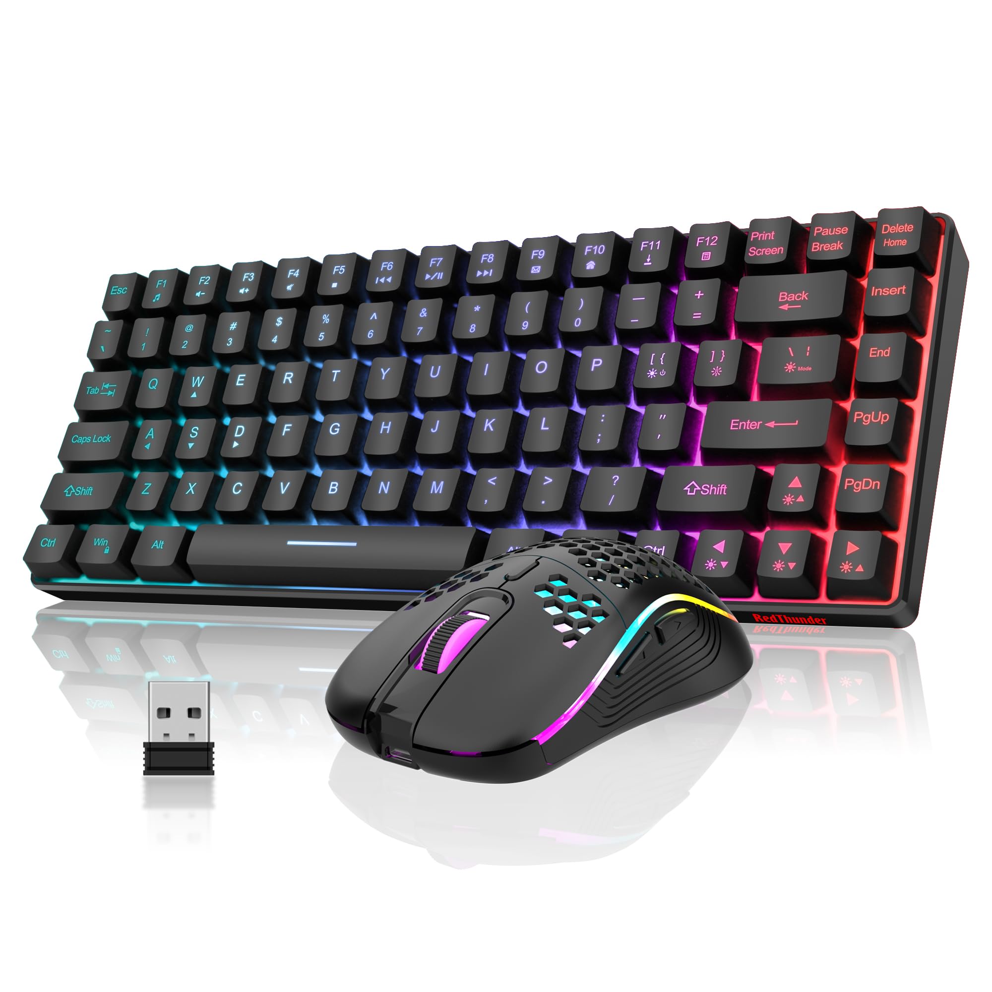 Foto 2 pulgar | Combo De Teclado Y Ratón Inalámbricos Redthunder K84 Black - Venta Internacional.